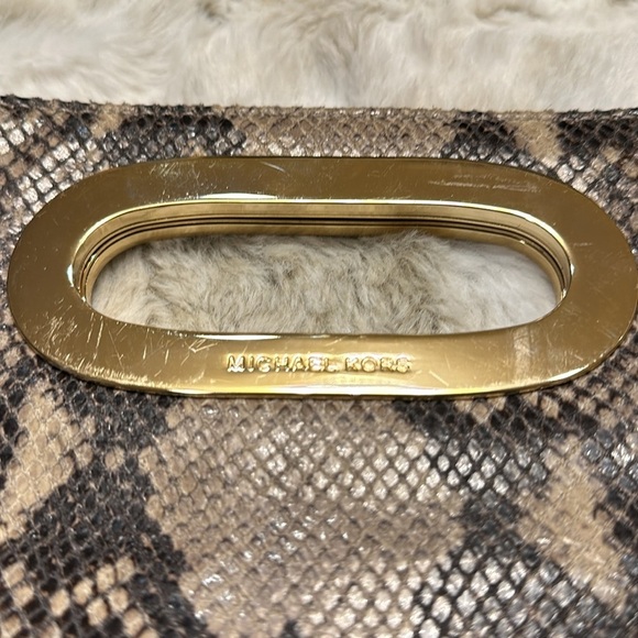 Michael Kors Snakeskin Berkeley Clutch - Picture 3 of 8